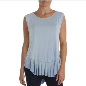 We the free blue ruffle tank